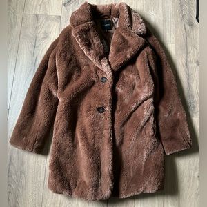 Dynamite Faux Fur Coat Size Small